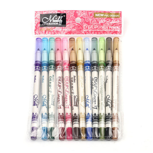 12 Color Highlighter Eye Shadow Pen White Stick Lip Liner